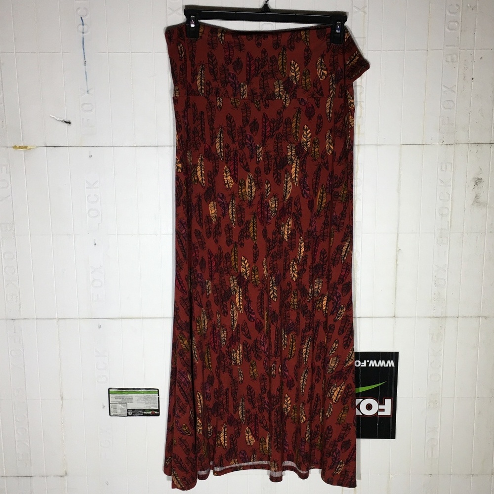 LulaRoe Feather print XL Maxi skirt
